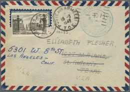 Br Französisch-Indochina: 1949. Air Mail Envelope Addressed To The United States Endorsed 'B.M.P. 136' Bearing France 25 - Lettres & Documents