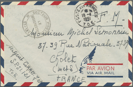 Br Französisch-Indochina: 1951. Air Mail Envelope Written From 'Sergeant Corret, S.P. 51/121 Addressed To France Cancell - Covers & Documents