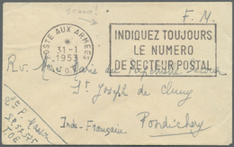 Br Französisch-Indochina: 1953. Stamp-less Envelope Endorsed 'B.P.M. 525' Written From Saigon, Endorsed 'F.M.', Addresse - Lettres & Documents