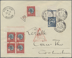 Br Französisch-Indochina - Portomarken: 1932. Envelope Addressed To Can-Tho Bearing Lndo-China SG 142, 3c Indigo Tied By - Segnatasse