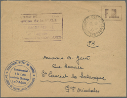 Br Französisch-Indochina - Portomarken: 1942. Military Mail Envelope Cancelled By Sorgues Date Stamp With Boxed 'FM.' An - Postage Due