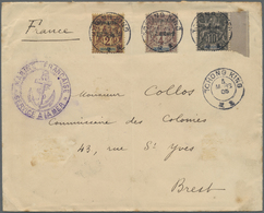 Br Französisch-Indochina - Postämter In Südchina: Tchongking, 1905. Envelope Addressed (vertical Fold, A Few Spots) To F - Altri & Non Classificati