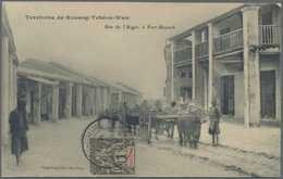 Br Französisch-Indochina - Postämter In Südchina: 1906. Blank Picture Post Card Of 'Rue De I'Alger' Addressed To France - Autres & Non Classés