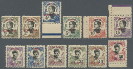 ** Französisch-Indochina - Postämter In Südchina: 1908, CANTON. Timbres 12 Valeurs (1 Feuille Existe), Dentelés 11, Tira - Autres & Non Classés