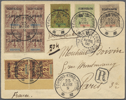 Br Französisch-Indochina - Postämter In Südchina: 1908. Registered Envelope Addressed To Paris Bearing Tch'ong-King Yver - Other & Unclassified