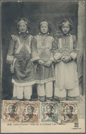 Br Französisch-Indochina - Postämter In Südchina: Yunnan, 1910. Picture Post Card Of 'Lolo Tribe Girls, Yunnan-Tonkin Fr - Altri & Non Classificati
