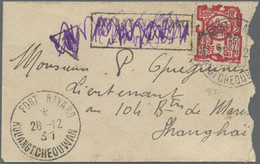 Br Französisch-Indochina - Postämter In Südchina: Kouang-Tcheou, 1931. Envelope (roughly Opened At Right) Addressed To T - Autres & Non Classés