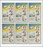 ** Fudschaira / Fujeira: 1972, 10r. Apollo 16, Imperforate Issue, Complete Sheet Of Six Stamps, Unmounted Mint. Very Rar - Fujeira