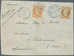 Br/ Holyland: 1861. Cover Front (small Faults) Endorsed 'Jerusalem 16th Nov 1861' With 'Poste Francaise/Jerusalem' Cross - Palestina