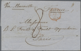 Br Hongkong: 1857. Stampless Envelope Addressed To France Dated 'Shanghae 15th Mai 1857', Routed Via Hong Kong '20th May - Altri & Non Classificati