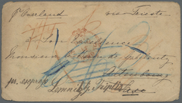 Br Hongkong: 1859, Large Type Red Crowned Circle "PAID AT HONG KONG" W. "HONG KONG 15 FE 1859" On Reverse On Cover Endor - Other & Unclassified