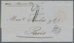 Br Hongkong: 1862. Stampless Envelope Addressed To France Dated 'Shanghai 18th June 1862' With Shanghai/C Date Stamp On - Altri & Non Classificati