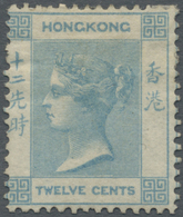 * Hongkong: 1862, 12 C. Pale Greenish Blue, Mint Hinged With Part Original Gum, Signed Pascal Scheller. - Altri & Non Classificati