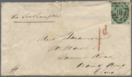Br Hongkong: 1865. Envelope (creased, Roughly Opened And Flaw At Top) Addressed To Queen's Road, Hong Kong Bearing Great - Altri & Non Classificati