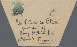 Br Hongkong: 1889. Envelope Addressed To France Bearing SG 37, 10c Green Tied By B/62 Obliterator With Adjacent Date Sta - Altri & Non Classificati