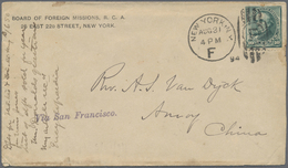 Br Hongkong: 1894. Envelope Addressed To Amoy, China Bearing 'Webster' Scott 226, 10c Blue/green Tied By New York/F Dupl - Altri & Non Classificati