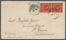 Br Hongkong: 1904, Cover From The Shanghai Club To Melbourne/AUSTRALIA, Franked With 1900 QV 2c Green And Pair Of 1903 K - Other & Unclassified