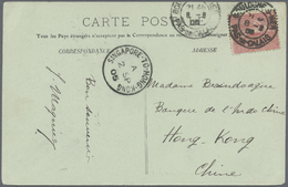 Br Hongkong: 1905. French Picture Post Card Of 'Wimereux, Casino' Addressed To The 'Bank Of Lndo-China, Hong Kong' Beari - Other & Unclassified