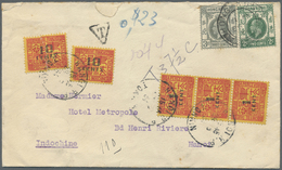 Br Hongkong: 1934. Envelope Addressed To Hanoi, French Lndo-China Bearing Hong Kong SG 101, 2c Green And SG 119, 3c Grey - Autres & Non Classés