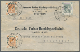 Br/ Hongkong: 1938. Air Mail Parcel Card Headed 'Deutsche Farben-Handelsgesellschaft Waibel & Co., Shanghai' Addressed T - Other & Unclassified