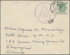 Br Hongkong: 1939. Envelope Addressed To Shanghai Bearing SG 143, 5c Green Tied By Kowloon/Hong Kong Double Ring With Ci - Autres & Non Classés