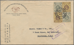 Br Hongkong: 1941. Illustrated Envelope 'Camel Paints' Addressed To San Francisco Bearing SG 119, 3c Grey (2) And SG 124 - Autres & Non Classés