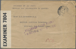 Br Hongkong: 1945. Stamp-less Envelope (creased) Written From Shaftesbury, Dorset Headed 'Prisoner Of War Post./Service - Other & Unclassified