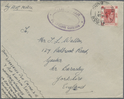 Br Hongkong: 1949. Air Mail Envelope Addressed To England Bearing SG 148, 20c Vermilion Tied By Kowloon/Hong Kong Double - Autres & Non Classés