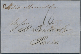 Br Hongkong - Treaty Ports: 1860. Stampless Envelope Addressed To France Dated 'Shanghae 4th Oct 1860' Routed Via Hong K - Altri & Non Classificati