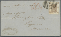 Br Hongkong - Treaty Ports: Shanghai: 1865,  QV 2 C. Light Brown Tied Oval "S1" To Mimeographed Circular "Shanghai Silk - Altri & Non Classificati