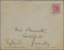 GA Hongkong - Treaty Ports: 1903. Postal Stationery Envelope (vertical Fold, Minor Faults) 4 Cents Red/grey Cancelled By - Altri & Non Classificati