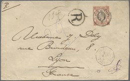 Br Hongkong - Treaty Ports: 1905. Registered Envelope Addressed To France Bearing SG 83, 20c Slate And Chestnut Tied By - Other & Unclassified