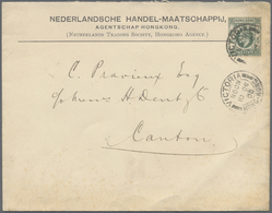 Br Hongkong - Treaty Ports: 1908. Envelope (vertical Fold, Toned) Headed 'Nederlandsche Handel-Maatschappij, Hong Kong' - Altri & Non Classificati