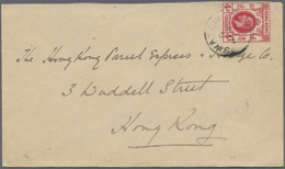 Br Hongkong - Treaty Ports: 1912. Envelope (flap Missing) Addressed To Hong Kong Bearing SG 102, 4c Carmine Tied By Swat - Altri & Non Classificati