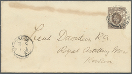 GA Hongkong - Ganzsachen: 1904, Envelope KEVII 1 C. Canc. "VICTORIA HONG-KONG 21 OC 04" To Kowloon W. Arrival "HONG KONG - Interi Postali