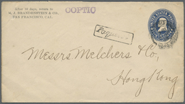 GA Hongkong - Besonderheiten: 1899, Boxed Italic "Paquebot" And "VICTORIA HONG KONG 18 SP 99" On Envelope USA 5 C. Markt - Autres & Non Classés