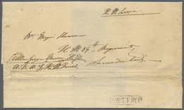 Br Indien - Vorphilatelie: 1802-14: "POST FREE" Madras Framed H/s In Black (Giles 6) On Back Of H.M. Service Cover To Ma - ...-1852 Prefilatelia