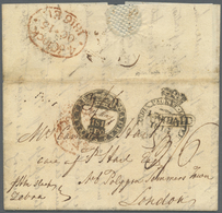 Br Indien - Vorphilatelie: 1816 MADRAS CROWN SHIP LETTER INTAGLIO HANDSTAMP: Entire Letter From Madras (30 May) To Londo - ...-1852 Préphilatélie