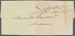 Br Indien - Vorphilatelie: 1819 (25 June) QUILON: An Early Letter With "Chilon" In Manuscript To Major De Havilland At M - ...-1852 Prefilatelia