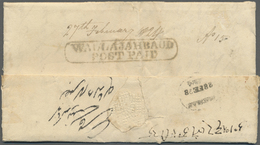 Br Indien - Vorphilatelie: 1823 (27 Feb) WALLAJAHBAUD: Entire Letter From Wallajahbaud Via Madras And Nagpur To Nuseerab - ...-1852 Prephilately