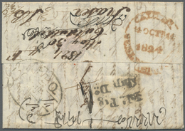 Br Indien - Vorphilatelie: 1824 (30 May): Calcutta Trisected Oval Dater "G.P.O./Oct.r/Bg.Pg." Completed In M/s '14' (dat - ...-1852 Prephilately