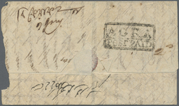 Br Indien - Vorphilatelie: 1826. Stampless Envelope (shortened At Left) Written From 'The Customs House' Dated '2nd Janu - ...-1852 Prefilatelia