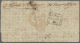 Br Indien - Vorphilatelie: 1827 Forwarding Agent HORATIO HARDY: Letter From Norwood, England (19 Nov.) Via London (21 No - ...-1852 Prephilately