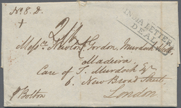 Br Indien - Vorphilatelie: 1834. Pre Stamp Envelope Written From Calcutta Dated ‘1st May 1834' Addressed To Madeir - ...-1852 Prefilatelia