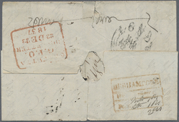 Br Indien - Vorphilatelie: 1837. Pre Stamp Envelope Written From Berhampore Dated 'Dec 20th 37' Addressed To London Canc - ...-1852 Prephilately