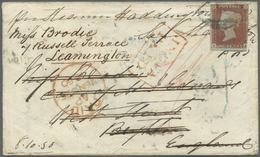 Br Indien: 1850 Cover From Calcutta To Brighton By Steamer "Haddington", Re-addressed On Arrival To Leamington And Frank - Altri & Non Classificati