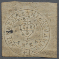 O Indien: 1852 Scinde Dawk ½a. White, Used And Cancelled By Diamond Of Dots, Cut Square With Complete To Wide Margins Al - Altri & Non Classificati