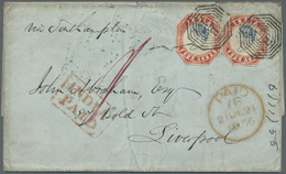 Br Indien: 1855. Envelope Written From Calcutta Dated '6th Nov 1855' Addressed To Liverpool Bearing Head Die 111, Frame - Other & Unclassified