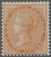 * Indien: 1856-64 QV 2a. Orange, W/o Wmk, Mint Lightly Hinged, A Few Perf Tips Browned On Back, Still Fresh And Fine. (S - Autres & Non Classés