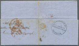 Br Indien: 1856/1875 Calcutta Forwarders: Two Letters And A Cover Forwarded Calcutta To Scotland, With 1) 1856 Stampless - Other & Unclassified